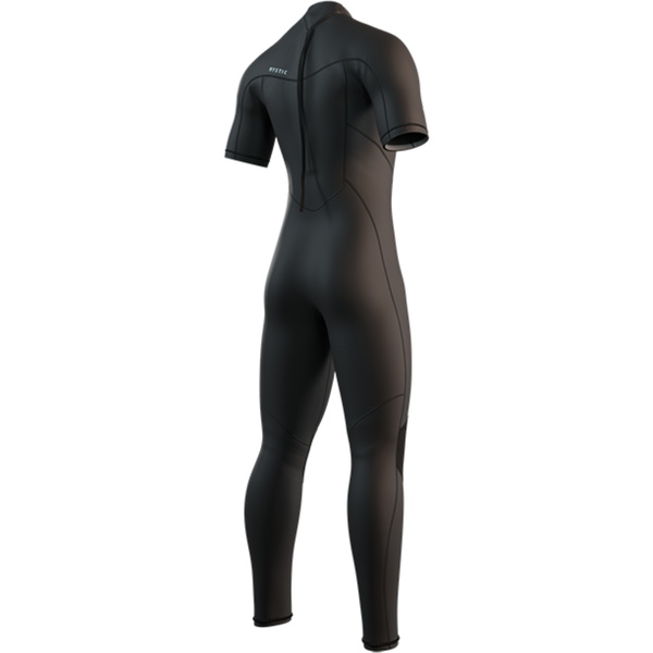 2026 Mystic Männer Brand 3/2mm Short Arm Rückenreißverschluss Flatlock Neoprenanzug 35000.250033 - Black